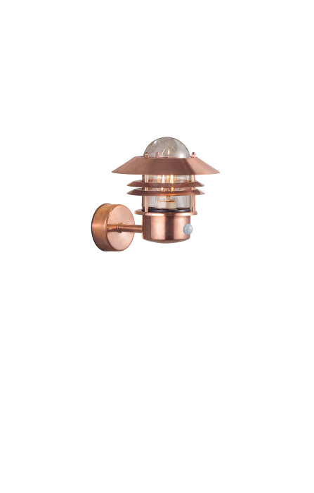 Vägglampa Blokhus Sensor Koppar Nordlux